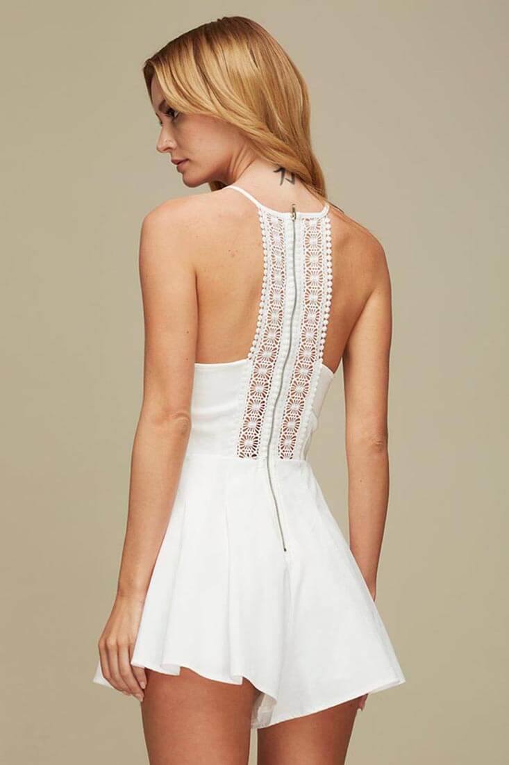 Wanderlust Sexy Club Romper White - Image 7