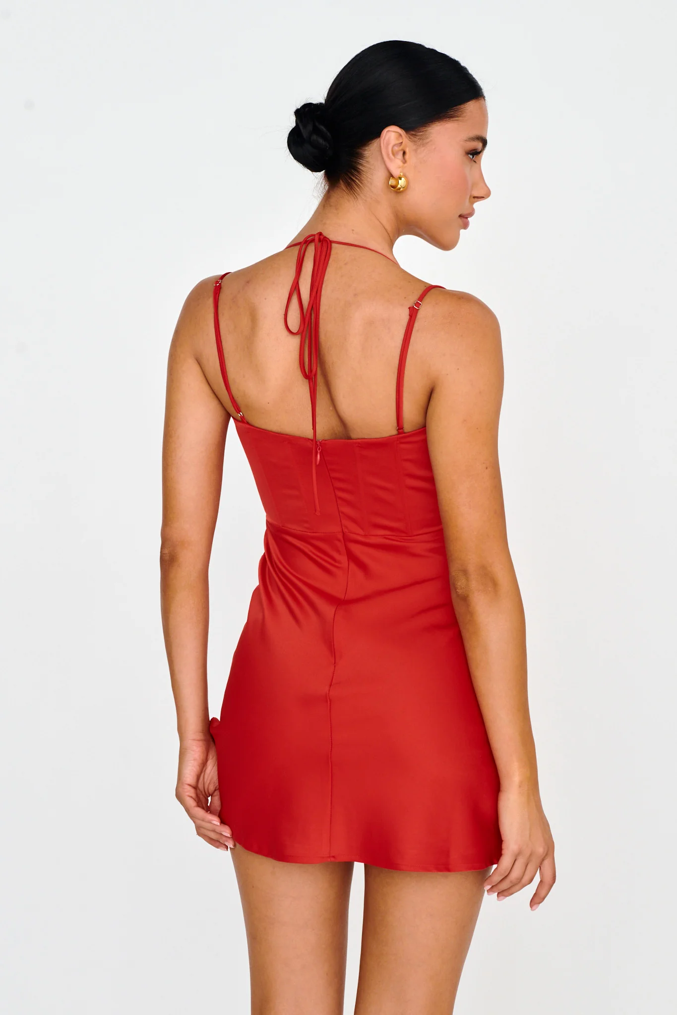 Wishing On A Star Bustier Mini Dress Red - Image 3