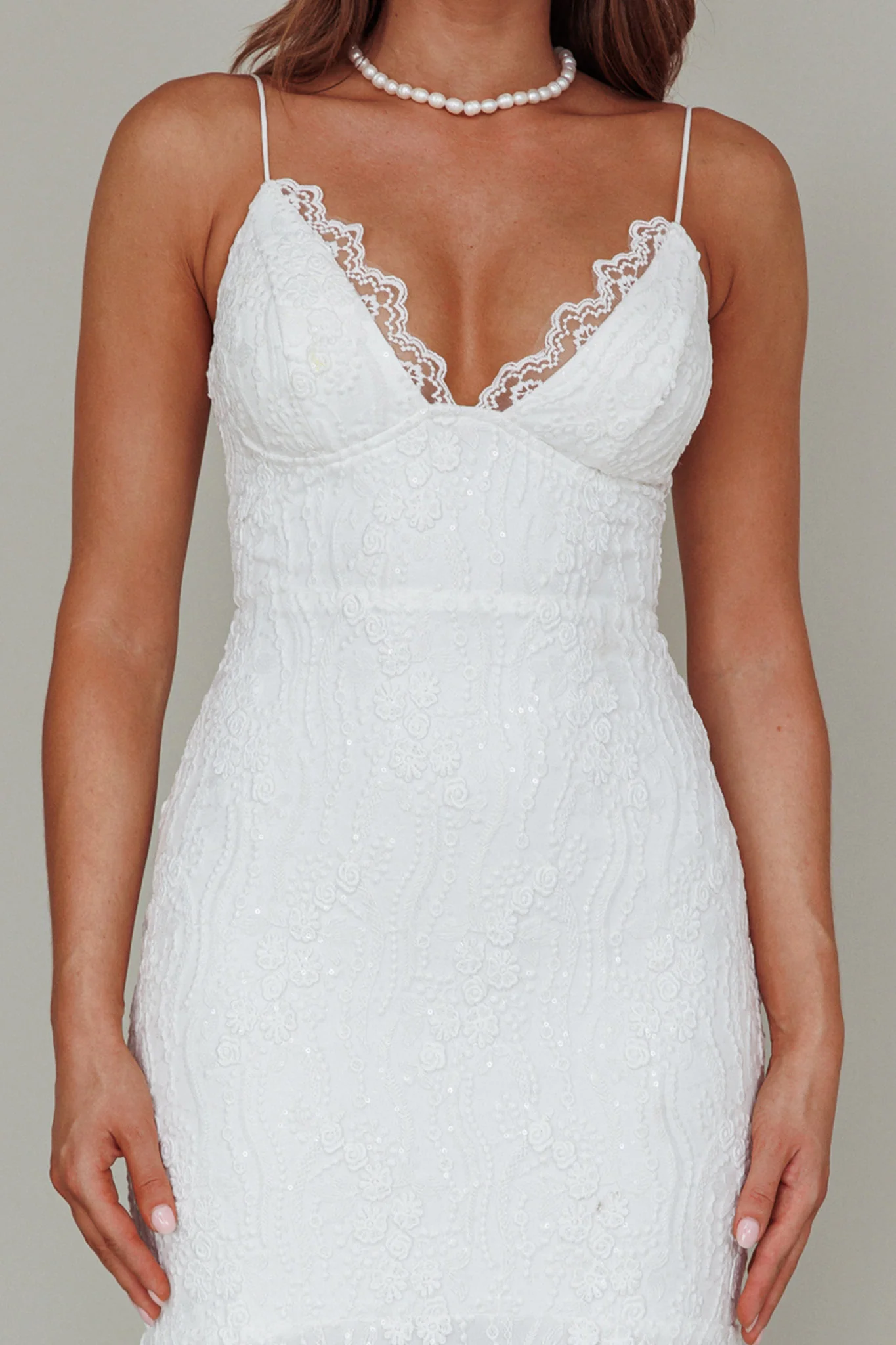 Your Beloved Lace Maxi Dress White - Image 4