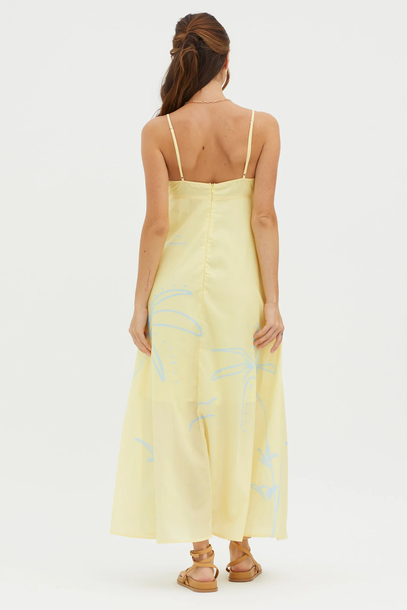 Yuki Tied Bust Midi Dress Yellow - Image 2