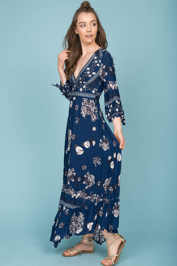 Zaika Maxi Dress Navy - Image 4