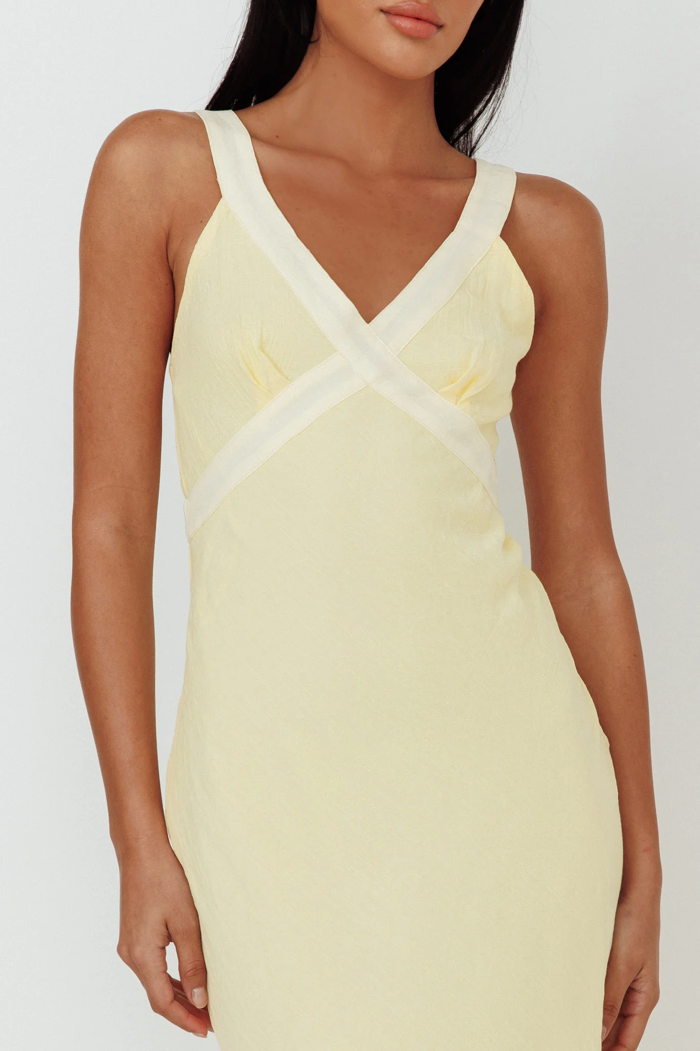 Zariah V-Neck Maxi Dress Yellow - Image 4