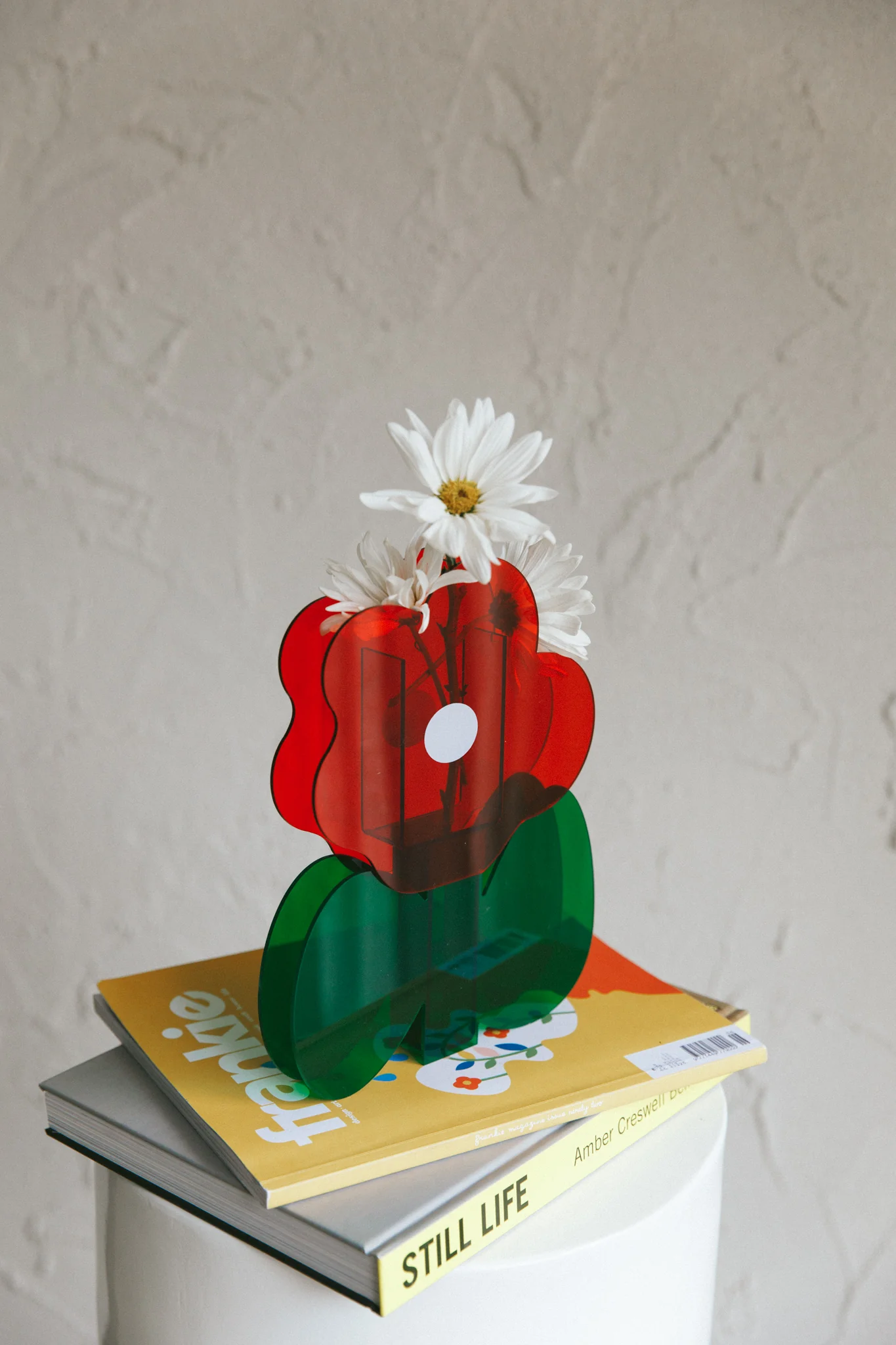 Zephyr Eco-friendly Acrylic Vase Red - Image 4