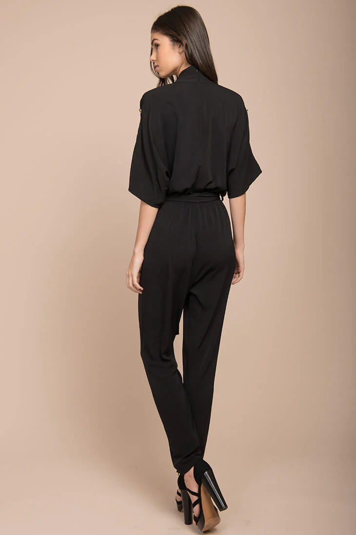 Zoe Boho Jumpsuit Black - Image 3