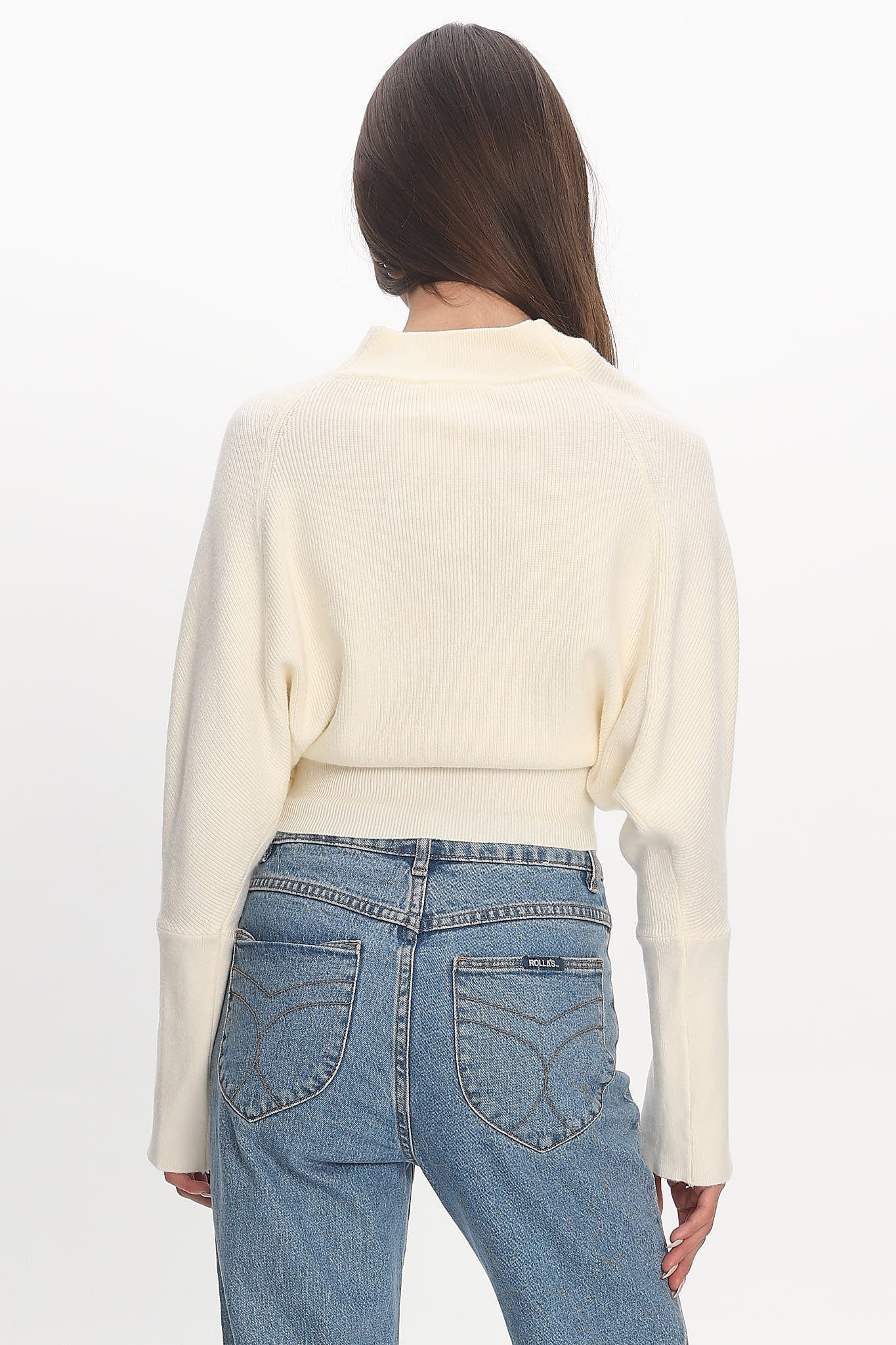 Zyah Turtleneck Knit Sweater Cream - Image 5