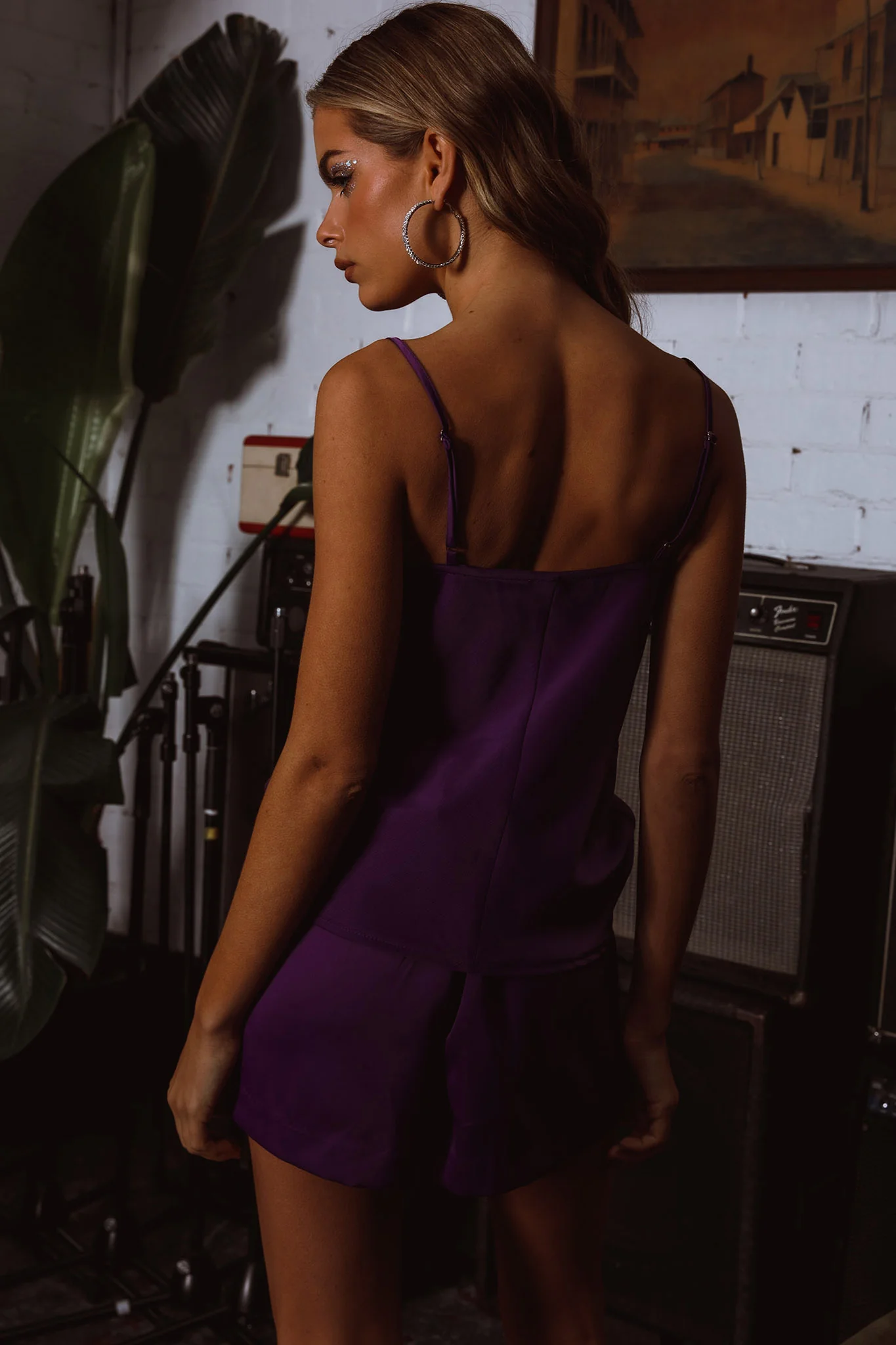 Zylah Satin Shorts Purple - Image 2